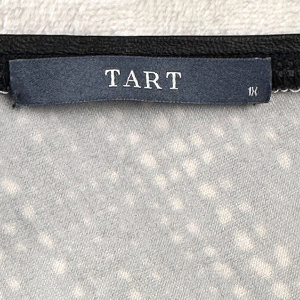 TART Sleeveless Black & White Dot Sheath Dress Sz 1X V‑Neck Polished OfficeWear - Picture 5 of 14